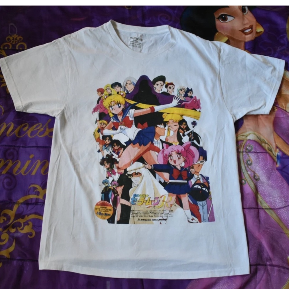 VTG RARE Characters Vintage 90s Made In USA Sailor Moon R Anime T-Shirt Size L